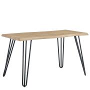 ARTELIBRE Τραπέζι Τραπεζαρίας BRANWELL Sonoma/Μαύρο Μέταλλο/Μοριοσανίδα 140x70x77.5cm