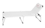 myResort, Ξαπλώστρα αλουμινίου, πτυσσόμενη, ενισχυμένη, σε Λευκό Χρώμα