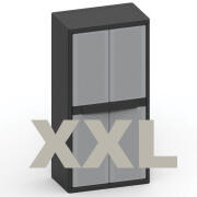 Terry Ντουλάπα Jumbo QBlack 2900 3 Ραφιών 89,7x53,7x180,0εκ Γκρι Μαύρο