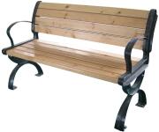 Velco Παγκάκι Μεταλλικό με Ξύλο Μαύρο