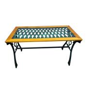 Velco Τραπέζι με Σκελετό από Μαντέμι Μαύρο 99x47x57εκ.