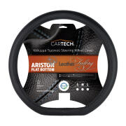 CARTECH ΚΑΛΥΜMA ΤΙΜΟΝΙΟΥ ARISTON LEATHER FEELING ΜΑΥΡΟ MD FLAT BOTTOM