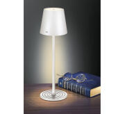 Cilio Φωτιστικό LED 35cm Λευκό με Επαναφορτιζόμενη Μπαταρία και Μεταλλική Βάση SOLE 5V