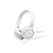 JBL Tune 520C, On-Ear Wired Headphones, USB-C, Hi-Res, (White)