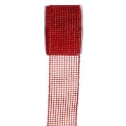 ΚΟΡΔ.GLITTER GRID 6,7cmX9m ΚΟΚΚΙΝΟ