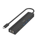 Hama USB-C Hub 6 Θυρών (USB-A/USB-C/HDMI/LAN)