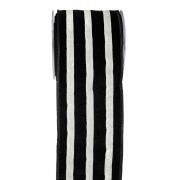 ΚΟΡΔ.LINED VELVET 10cm x 4.5m ΜΑΥΡΟ-ΛΕΥΚΟ