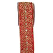 ΚΟΡΔ.MAROCCAN 6.5cm x 4.5m ΚΟΚΚΙΝΟ-ΧΡΥΣΟ