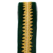 ΚΟΡΔ.HALIMA VELVET 10cm x 4.5m  ΠΡΑΣΙΝΟ