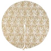 ΠΟΔΙΑ ΔΕΝΤΡΟΥ EMBROIDERY BURGUNDY BAGGING LONETA FOIL 120cm ΕΚΡΟΥ-ΧΡΥΣΟ