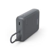 Hama "Travel" Power Pack 10000 mAh με Ενσωματωμένο Καλώδιο & 2 Θύρες USB-C Ανθρακί