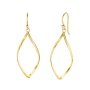 Amor Γυνακεία σκουλαρίκια κρεμαστά ασημένια επιχρυσωμένα - 2026243