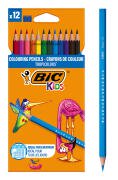 BIC σετ χρωματιστές ξυλομπογιές Kids Tropicolors εξάγωνες 12τμχ