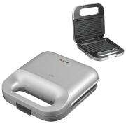 LiFE Τοστιέρα με αντικολλητικές grill πλάκες, 750W LiFE DELI Silver Matt Series