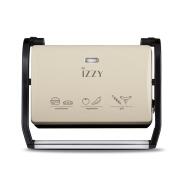 Izzy Τοστιέρα για 2 Τοστ 800W Πλάκες Με Ραβδώσεις Panini 123 Κρεμ