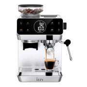 Izzy IZ-6029 Μηχανή Espresso με Μύλο Άλεσης 20bar 1500W Master Μαύρη Inox