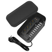 Sonora Κουτί Oργάνωσης Kαλωδίων με Ενσωματωμένο Πολύπριζο 5 Θέσεων με 3 Θύρες USB Μαύρο