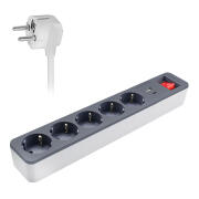 SONORA Πολύπριζο 5 θέσεων με διακόπτη ON/OFF και 2 θύρες USB (USB-C & USB-Α) SONORA PSW501AC