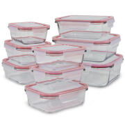 CLASSBACH Σετ γυάλινων δοχείων αποθήκευσης τροφίμων, 9 τεμαχίων. C-FHD 4011 G