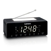 LENCO Ψηφιακό ρολόι- ξυπνητήρι με ραδιόφωνο, θύρα φόρτισης USB και νυχτερινό φωτισμό LENCO CR-540BK