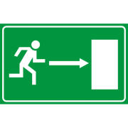 Auto Gs Αυτοκόλλητο Σήμα Διαφυγής Δεξιά 16x10cm 1 Τεμάχιο