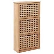 vidaXL Ξύλινη Παπουτσοθήκη με Μοντέρνο Σχέδιο Lattice 55x20x104 cm 247600