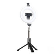 XO Αναδιπλουμενο selfie stick με ring light, λειτουργία Bluetooth και ενσωματωμένο τρίποδο XO SS12