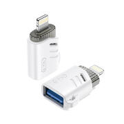 XO Αντάπτορας USB High-Speed Α θηλ. - Lightning, σε λευκό χρώμα XO NB256A
