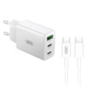 XO Universal Φορτιστής με 1xUSB-A και 2xUSB-C 20W L101 Λευκό