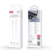 XO Καλώδιο USB High-Speed Type-C αρσ. - Type-C αρσ. 240W, 1m, σε λευκό χρώμα XO NB-Q298