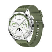 XO Watch 4 Smart Ρολόι με Οθόνη AMOLED 1.43" Ασημί Πράσινο