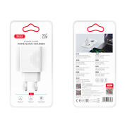 XO Universal φορτιστής με 2 εξόδους, 1x USB-A & 1x USB-C, PD20W / QC18W, σε λευκό χρώμα XO L161 (EU) PD20W/ QC18W