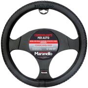 Maranello Κάλυμμα Τιμονιού Μαύρο / Μαύρη Ραφή 37-43cm