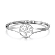 Philip Jones Βραχιόλι Tree of Life Χρώματος Ασημί με Κρύσταλλα Swarovski®