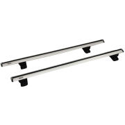 Rackit Μπάρες Οροφής Αλουμινίου 120cm Fix-Point Σετ Με Πόδια Και Κλειδαριά Ασημί