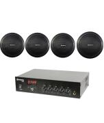 Adastra Πακέτο Ενισχυτή Σετ Ηχεία Εγκαταστάσεων 25W με Bluetooth Λευκά