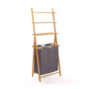 Idomya Καλάθι Απλύτων από Μπαμπού με 2 Χώρους και 3 Ράφια Idomya Maya 30012288