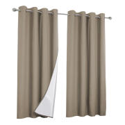 Idomya Σετ 2 Θερμομονωτικές Κουρτίνες 35 x 240 cm Taupe 30040362