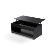 Ξύλινο Τραπέζι Σαλονιού 110 x 60.5 x 45 cm Χρώματος Μαύρο Idomya 30080036