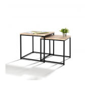 Σετ Μεταλλικά Βοηθητικά Τραπέζια Nesting 45 x 45 x 45 cm 2 τμχ Memphis Idomya 30080069