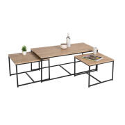 Σετ Μεταλλικά Τραπέζια Nesting 113 x 60 x 45 cm 3 τμχ Memphis Idomya 30080073