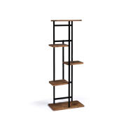 Idomya Μεταλλική Ραφιέρα Φυτών με 5 Ξύλινα Ράφια 43 x 23.5 x 95 cm Elize 30088321