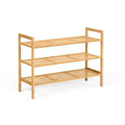 Ξύλινο Stand Αποθήκευσης Παπουτσιών με 3 Ράφια 70 x 26 x 50 cm Idomya 30088415