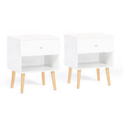 Idomya Σετ Ξύλινα Κομοδίνα 40 x 34 x 50 cm 2 τμχ Emmie 30088554