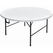 Velco, τραπέζι μεταλλικό, catering, λευκό, στρογγυλό