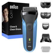 BRAUN Ξυριστική Μηχανή Series 3 WET  & DRY + Σετ Περιποίησης Γενειάδας - 310BT/BLU