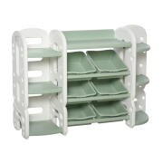 Παιδική Ραφιέρα με 7 Ράφια και 6 Αφαιρούμενα Καλάθια 149.8 x 35 x 92 cm HOMCOM 311-017GN