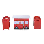 Σετ Ξύλινο Παιδικό Τραπέζι - Λεωφορείο με 2 Καθίσματα HOMCOM 312-002