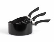 Livoo Σετ Κατσαρόλες MEN125N - 3 Τεμάχια - Black