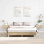 vidaXL Κρεβάτι Χωρίς Στρώμα Sonoma Oak 140x200 εκ. Μηχανικής Ξυλείας 3328719